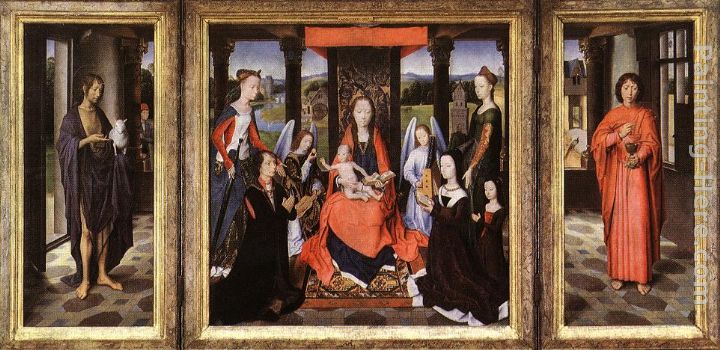 The Donne Triptych painting - Hans Memling The Donne Triptych art painting